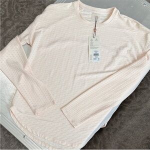 CALIA by Carrie Underwood Women's Pink Striped Long Sleeve Tee